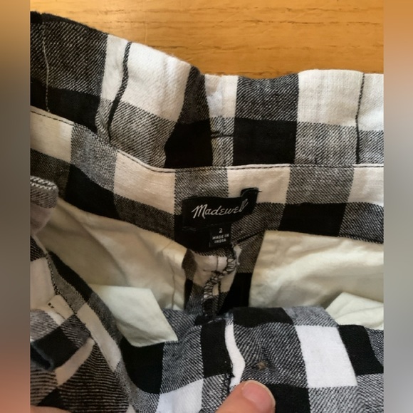 Madewell Paperbag Gingham Cropped Pants - Picture 3 of 6